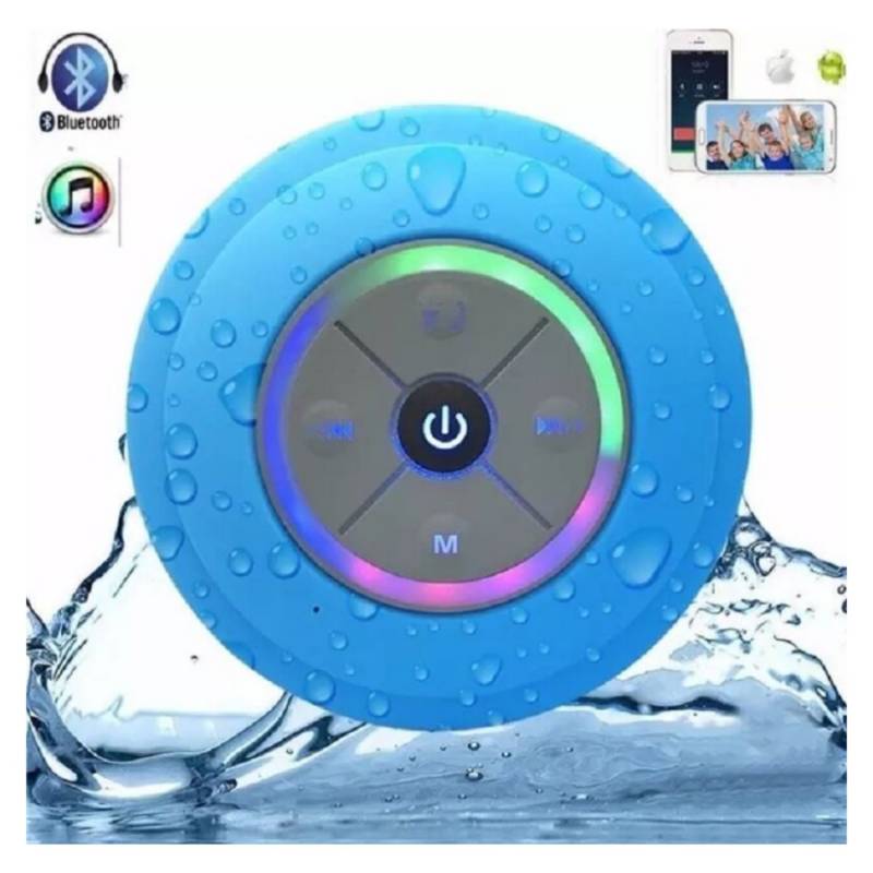 GATON - Parlante Bluetooth Waterproof Con Luces Negro