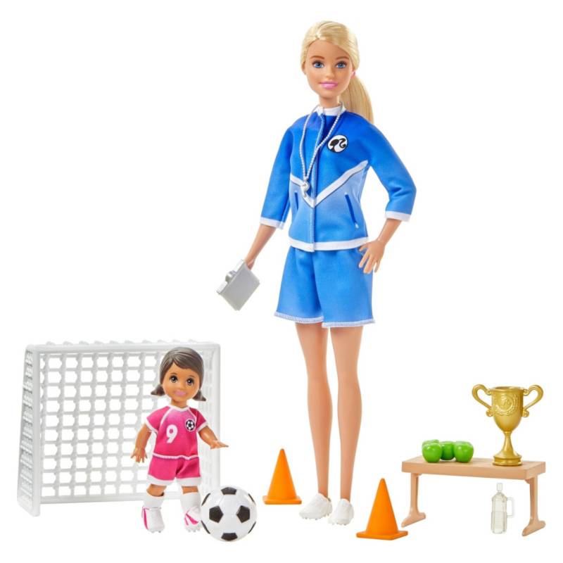 BARBIE - Set De Muñeca Entrenadora De Fútbol (Contiene Producto Al Azar Del Surtido) Barbie