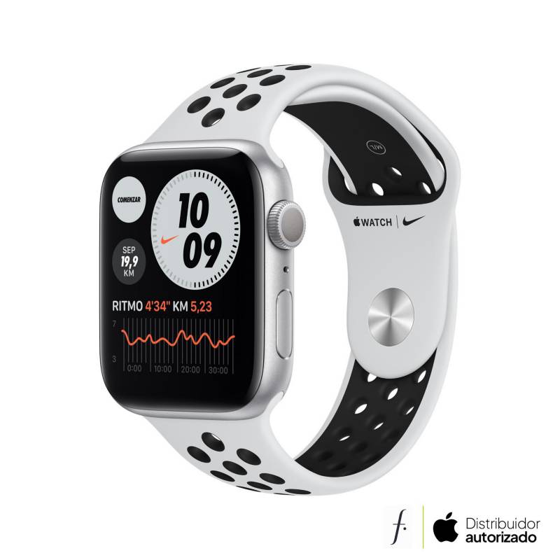 APPLE - Apple&nbsp;Watch Nike series 6 (44mm, GPS) - Caja aluminio color plata - Correa Nike sport color platino puro/negra