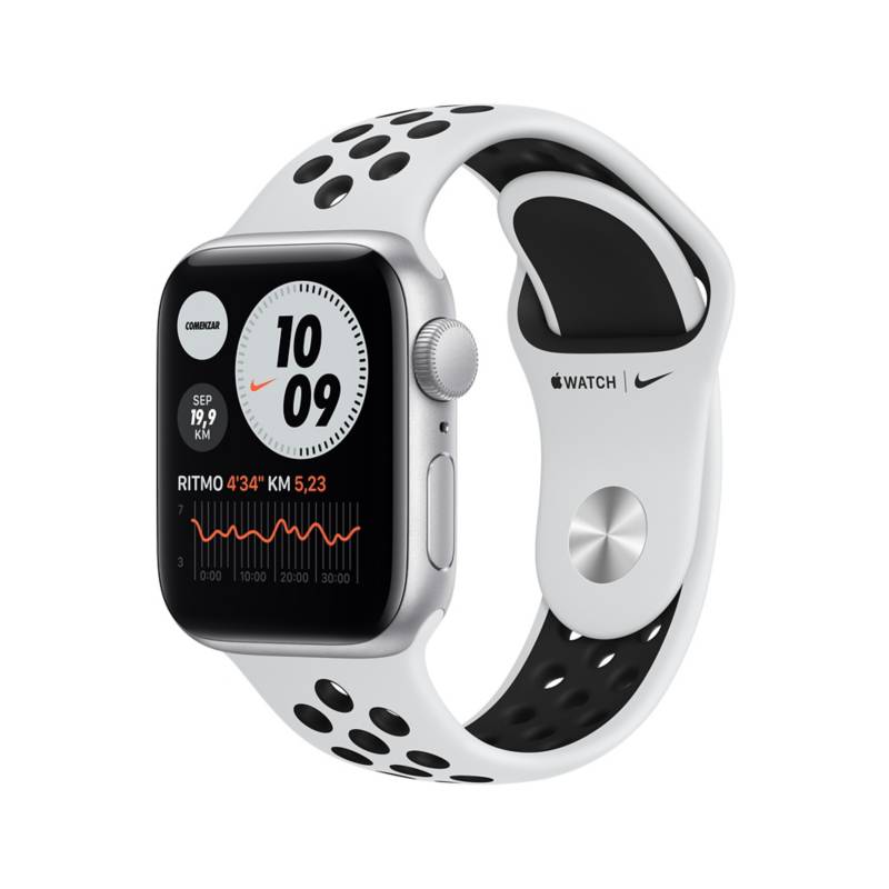 APPLE - Apple&nbsp;Watch Nike SE (40mm, GPS) - Caja aluminio color plata - Correa Nike Sport color platino puro/negra