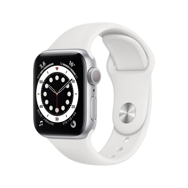 APPLE - Apple&nbsp;Watch series 6 (40mm, GPS) - Caja aluminio color plata - Correa deportiva blanca