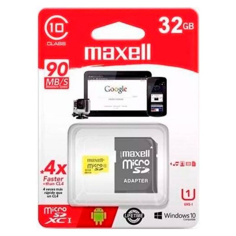 Maxell - Tarjeta De Memoria Micro Sd 32Gb Maxell Clase 10