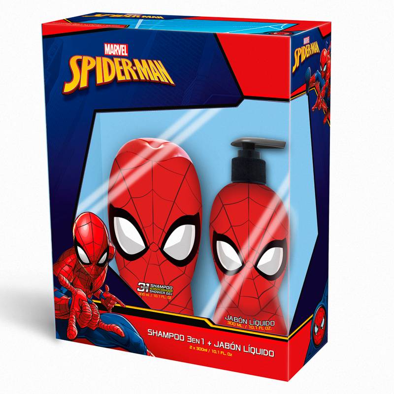 SPIDER MAN Shampoo 3 en 1 300 ml + Jabón Spiderman 300 ml 