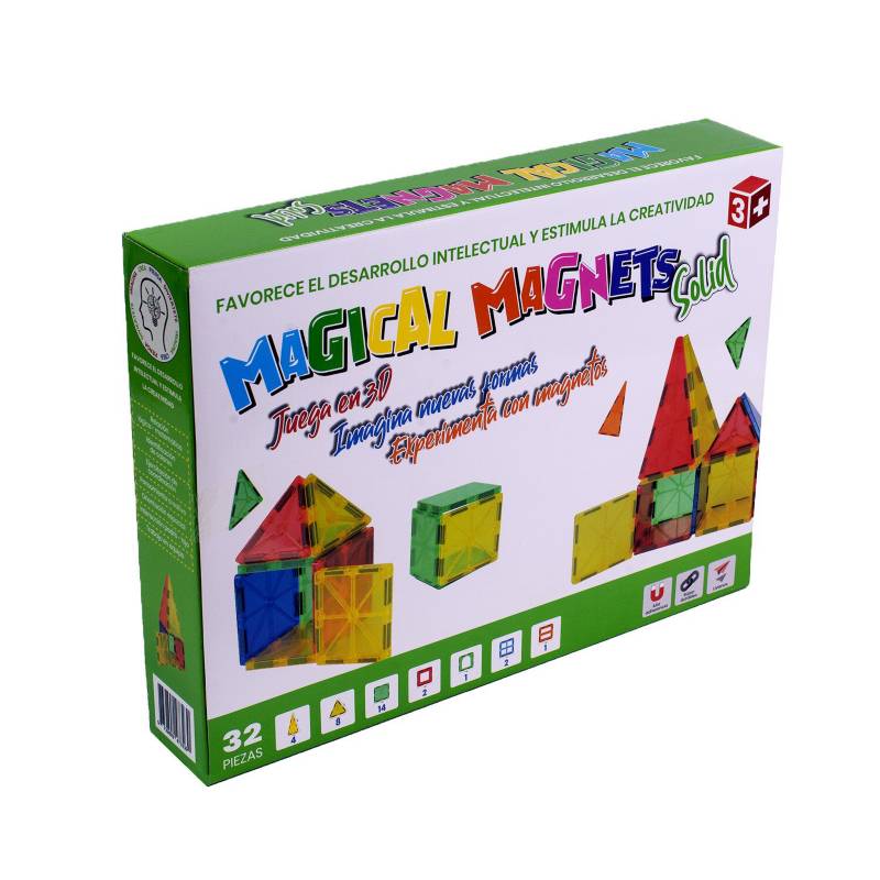 Magical Magnets - Juego Magnético Magical Magnets Solid 32 Piezas
