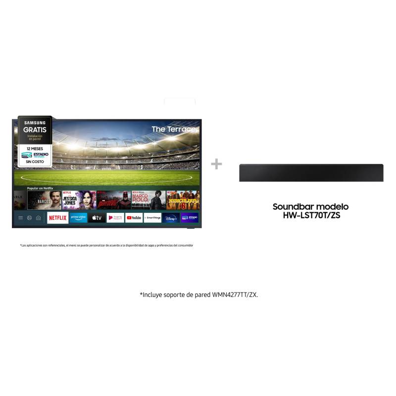 SAMSUNG - QLED 75" The Terrace 4K UHD Smart TV