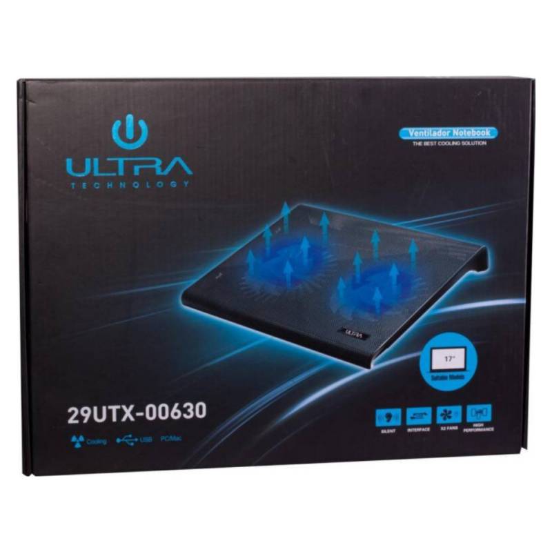 ULTRA - Base Ventilador Para Notebook Hasta 17 Pulg. Ultra
