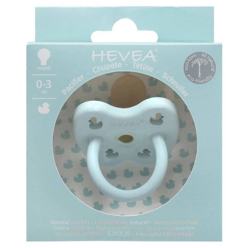 HEVEA - Chupete Redondo Hevea Baby Blue 0-3 meses