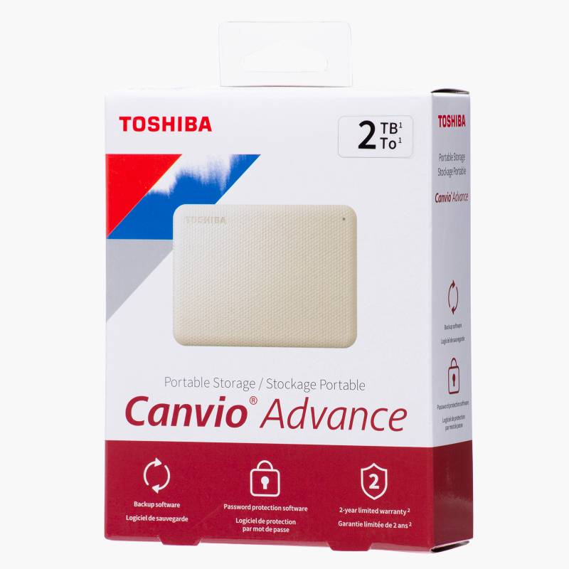 TOSHIBA - 2TB Disco Portatil Canvio Advance V10 Blan