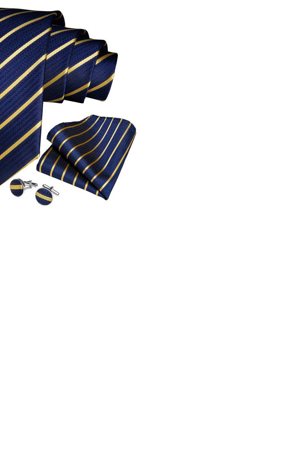 SONEC FASHION - Set Corbata Hombres  paño y gemelos. Blue Golden