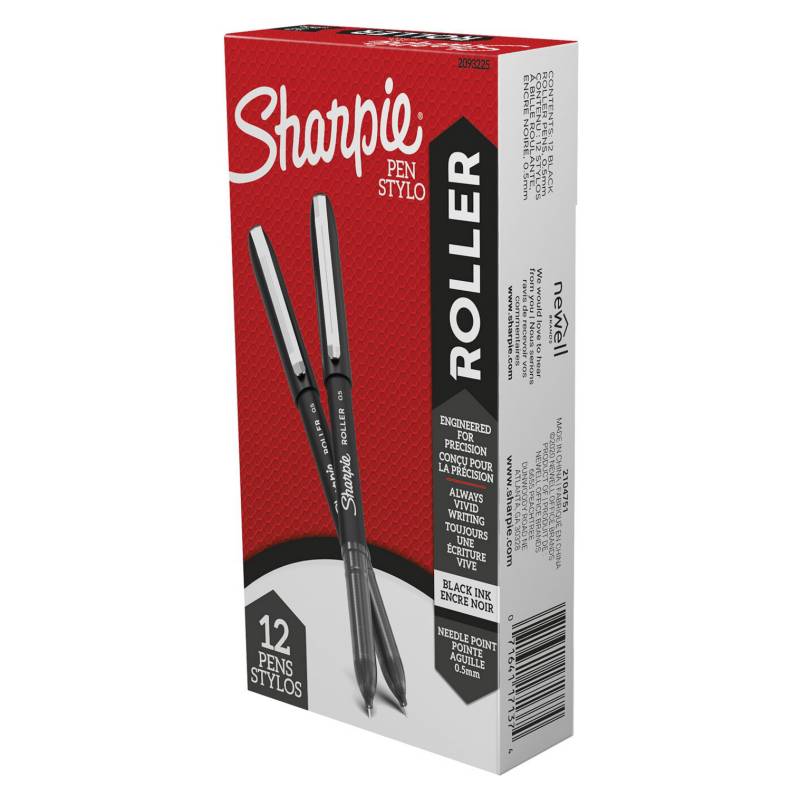SHARPIE - Roller Ball Sharpie Ultra Fino Negro Caja X12