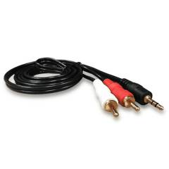 GENERICO - Cable Audio Plus 3.5mm Plug A Rca 1.5m (cable 2X1)