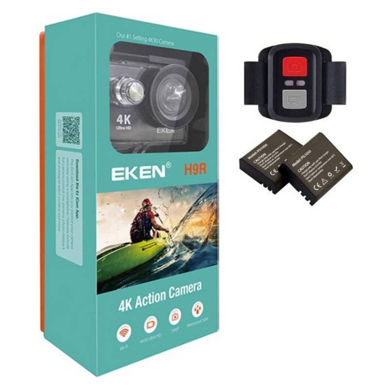 EKEN - Cámara Deportiva Eken H9R 4K Uhd Wifi 2 Baterias