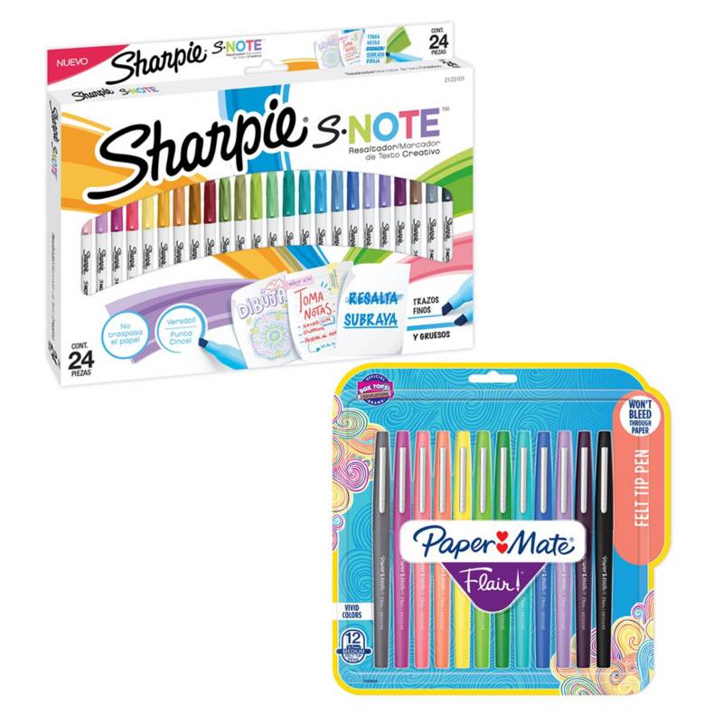 SHARPIE - Pack Destacadores Sharpie Note y Marcadores Flair