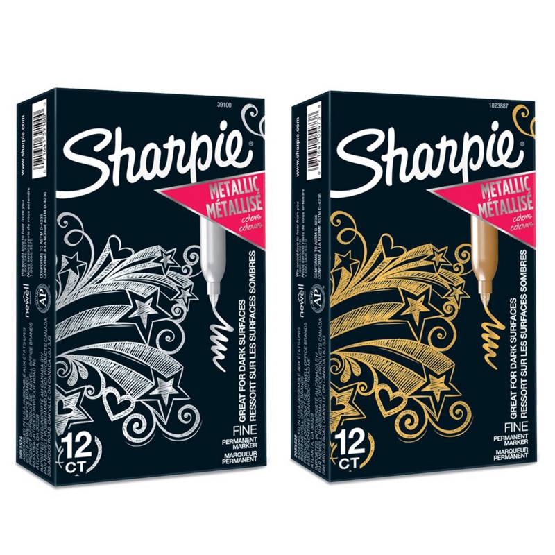 SHARPIE - Marcadores Sharpie Fine Metalico Oro y Plata