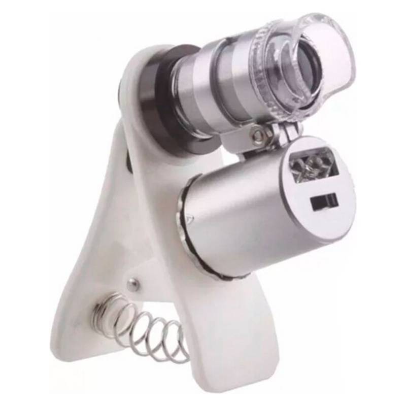 GENERICO - Microscopio 60X Con Luz Uv/Blanca Con Clip Para Ce