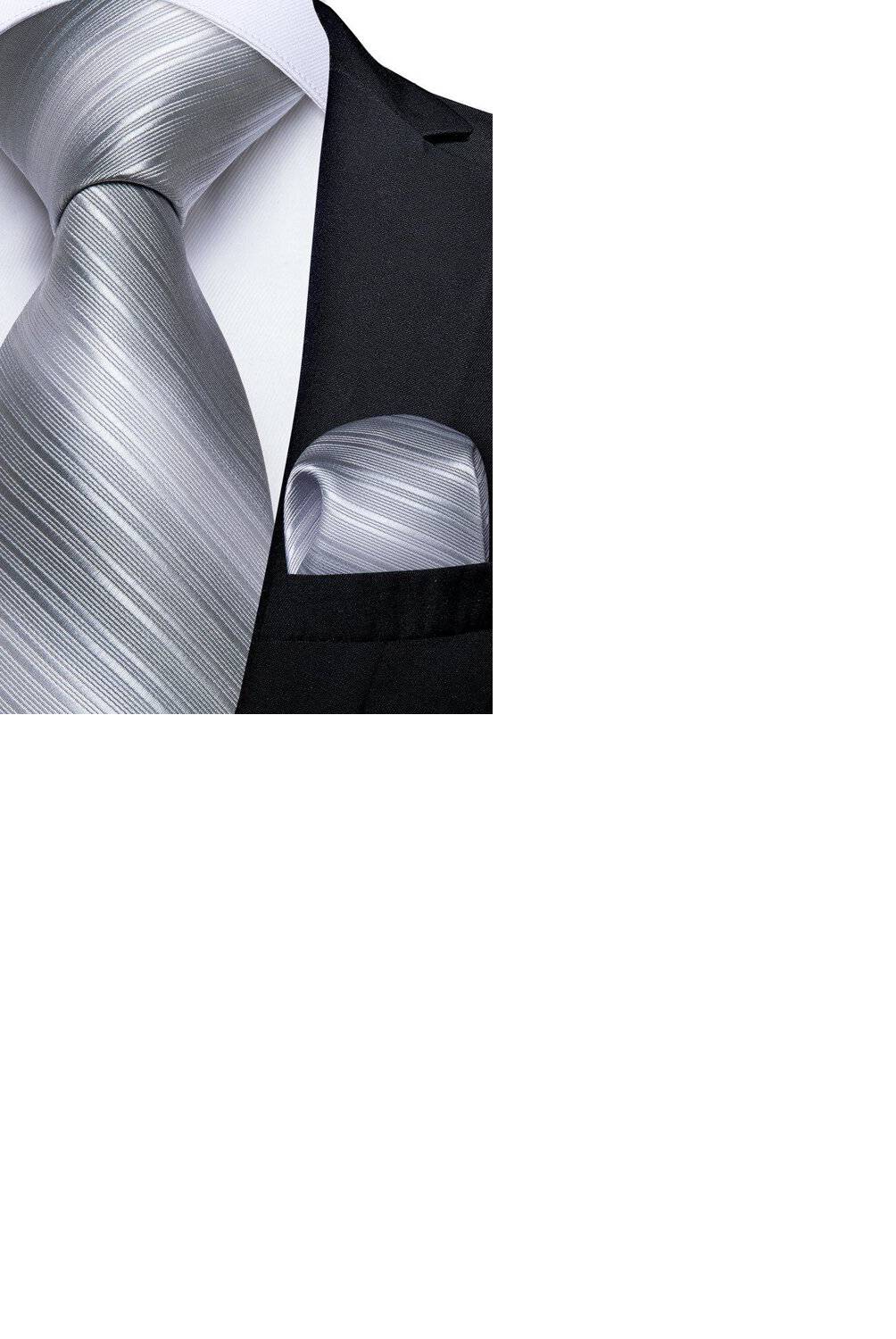 SONEC FASHION - Set Corbata Hombre Paño Colleras. Silver