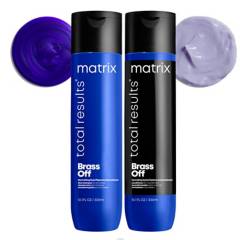 MATRIX - Set Capilar Matizador Castaños-Rubios Shampoo Azul 300Ml + Acondicionador 300Ml Matrix