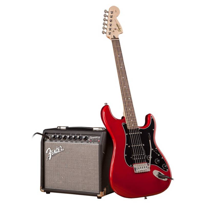 SQ FENDER - Pack Guitarra Fender Squier Stratocaster Affi Rojo