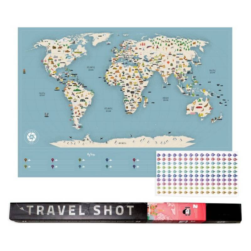 TRAVELSHOT - Mapa Del Mundo Con Realidad Aumentada