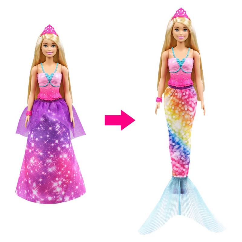 BARBIE - Muñeca Barbie Princesa 2 En 1