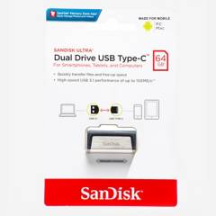 SANDISK - Sandisk USB Dual Tipo C 64GB