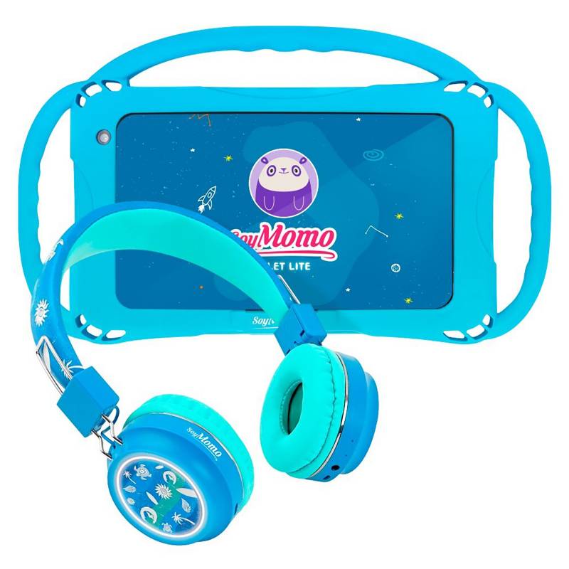 MOMO - SoyMomo Lite con Audífonos Bluetooth Azul
