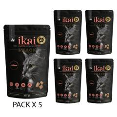 IKAI - IKAI Premium Snack de Salmon para Gatos -5 packs