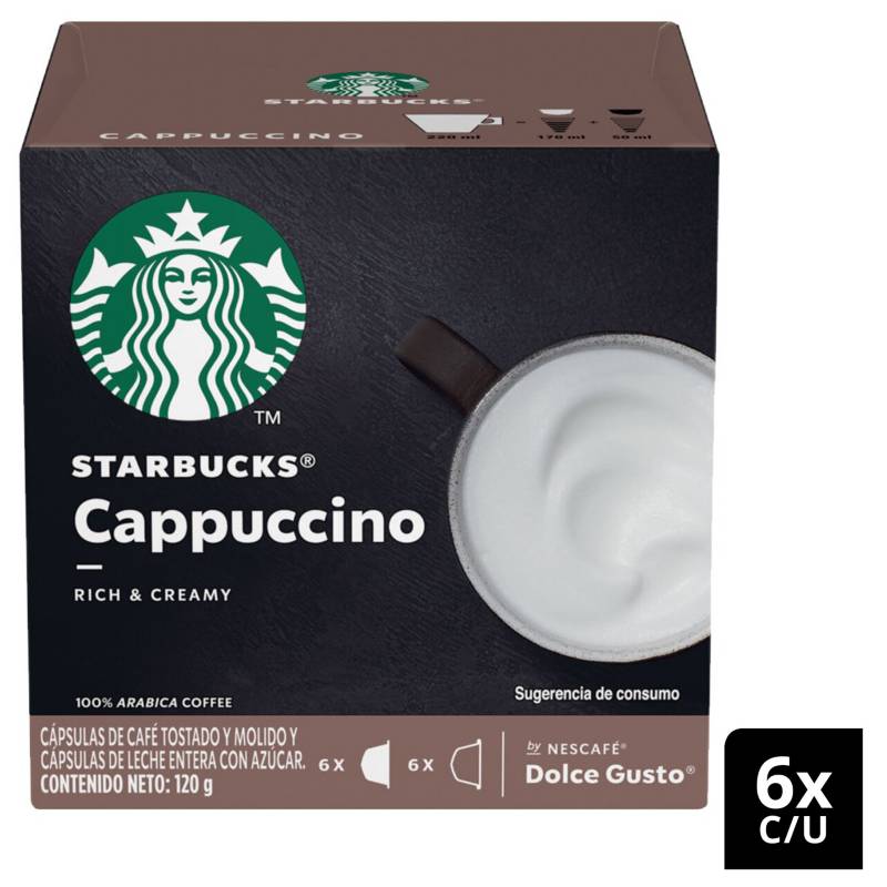 NESCAFE DOLCE GUSTO - Starbucks Dolce Gusto Cappuccino X6 Cajas