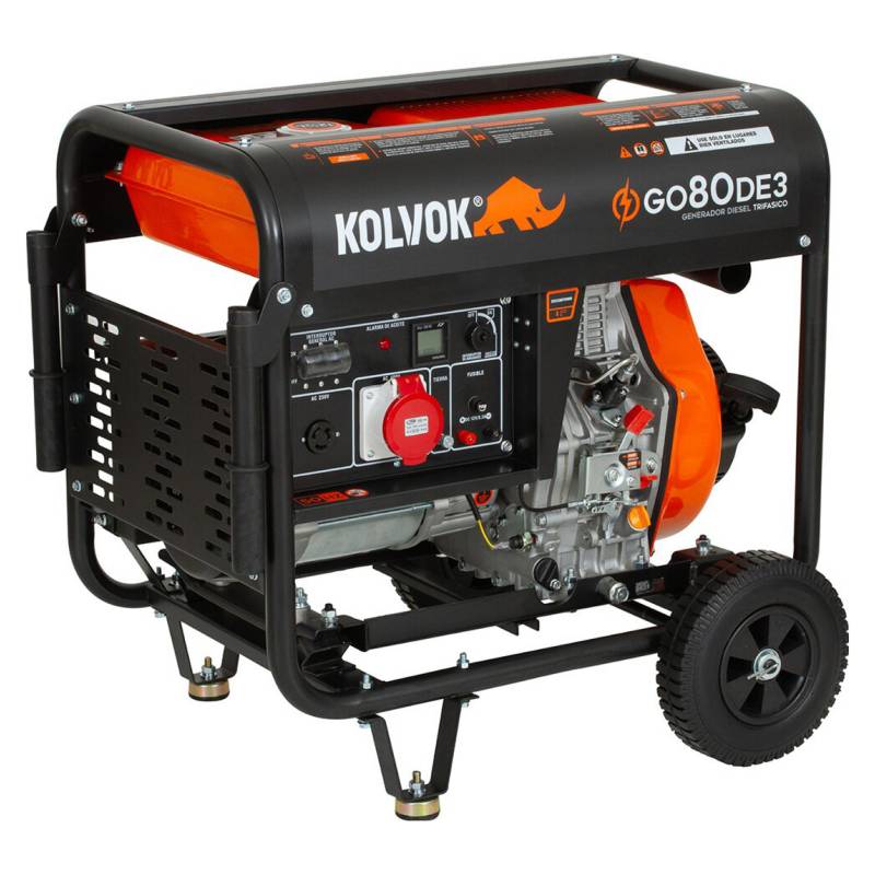 KOLVOK - Generador eléctrico trifásico diesel&nbsp; p/eléctrica 6.500W