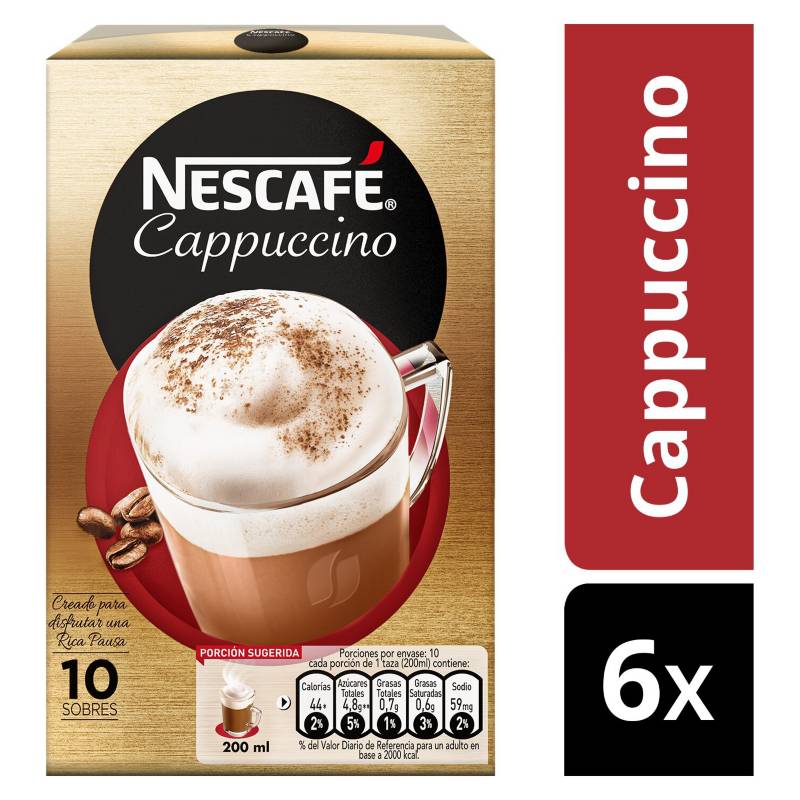 NESCAFE - Café Nescafé Cappuccino 10X14G X6 Cajas