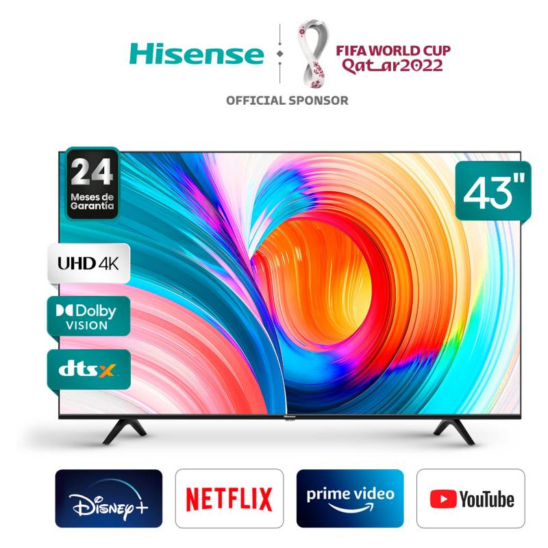 HISENSE - LED 43" 43A6G 4K HDR Android Smart TV 2020/21 Hisense