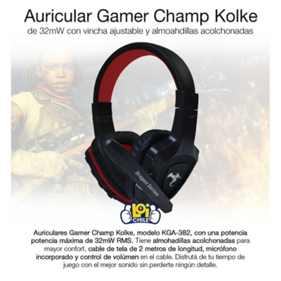 Auricular Gamer Inalambrico Kolke Ultra Gaming Transmisor 2.4ghz 12Hs  Bateria Luz Led Pc Ps4 Ps3 Kga-416
