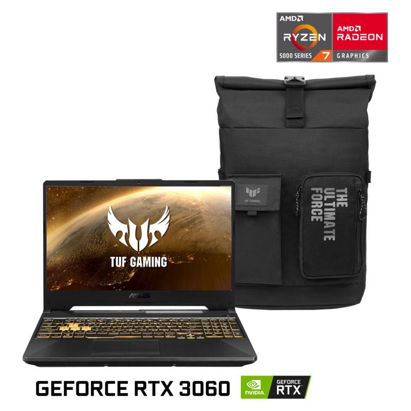 ASUS - Notebook TUF Gaming A15 FA506QM-HN023T AMD Ryzen R7 16GB RAM 512Gb SSD NVIDIA GeForce RTX 3060 15.6"