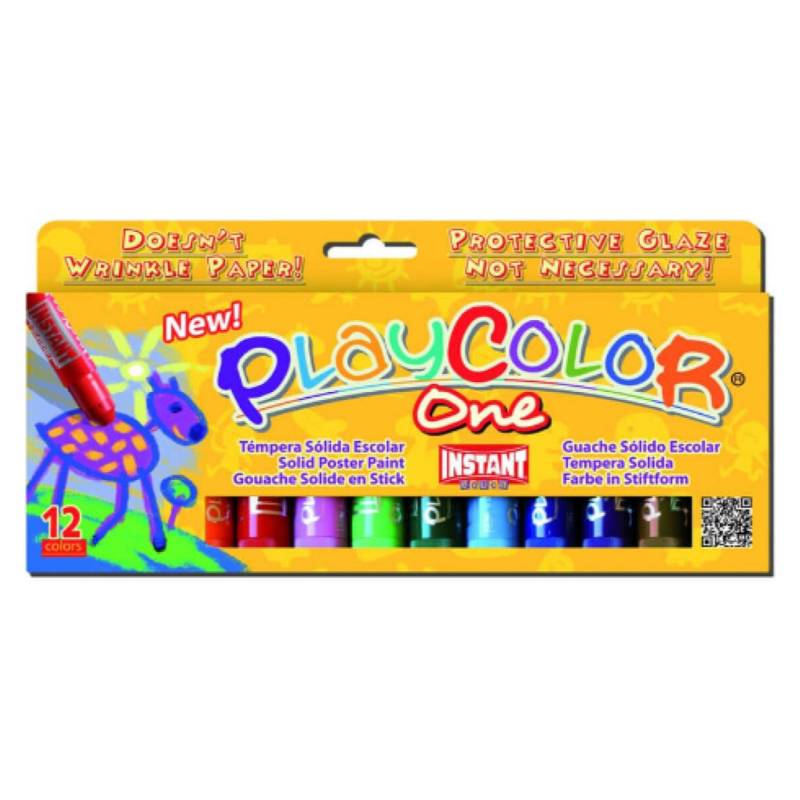  - Tempera Solida 12 Colores Playcolor
