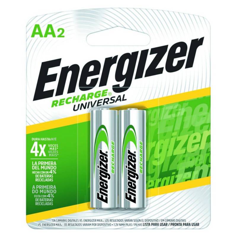ENERGIZER - Pack 2 Pilas AA Recargables Energizer 2000mha