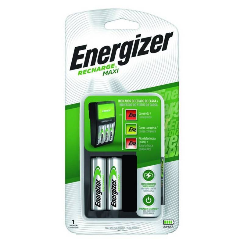 ENERGIZER - Cargador de Pilas Energizer Maxi  2 Pilas AA