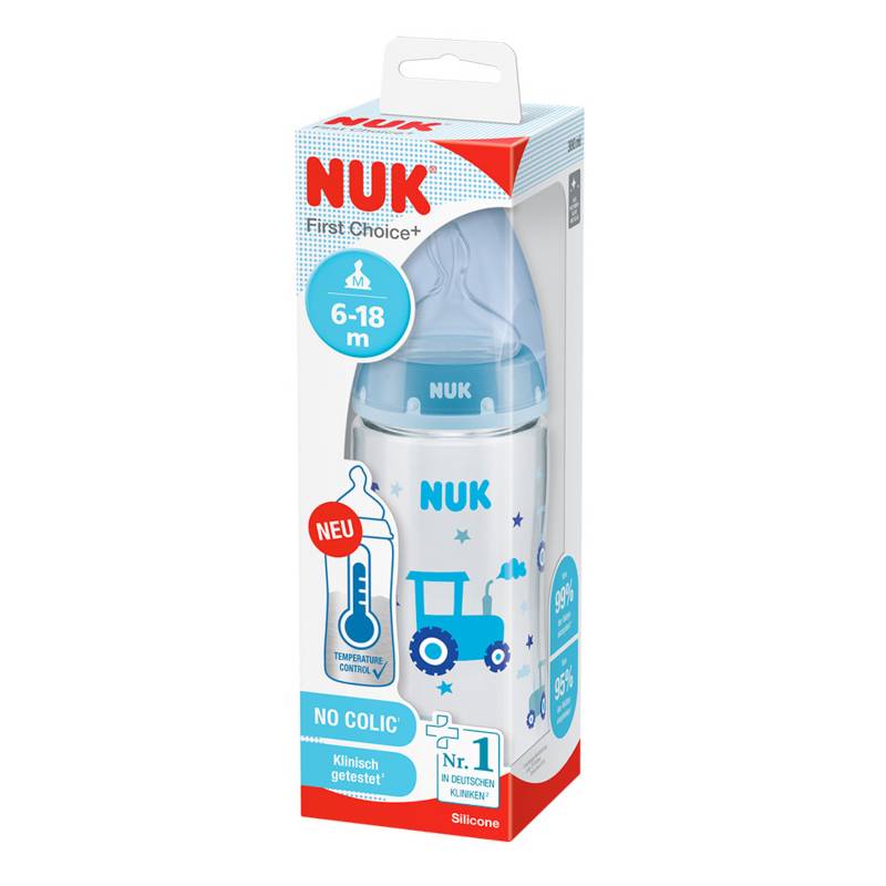 NUK - Mamadera First Choice Azul 300 Ml Nuk