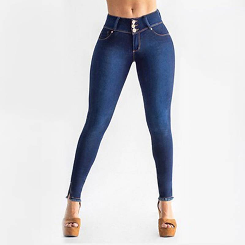 FASCINATE Jeans Mujer Tobillo Azul |