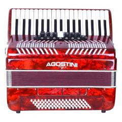AGOSTINI - Acordeon 80B 7 2 Reg. - Roja Agostini
