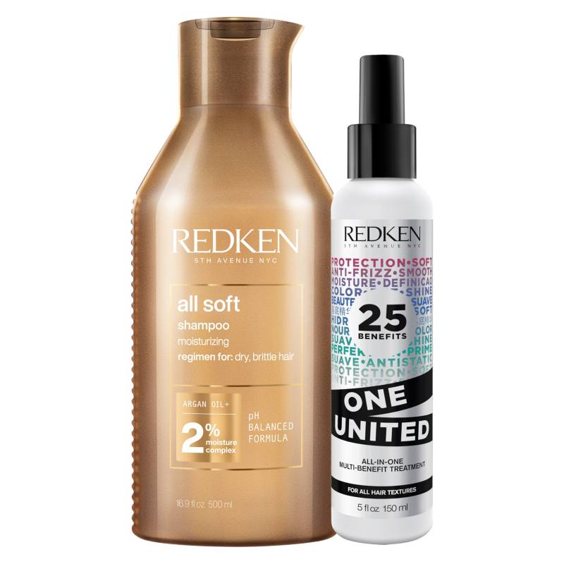 REDKEN - Set Hidratación Shampoo All Soft 500ml + One United 150ml