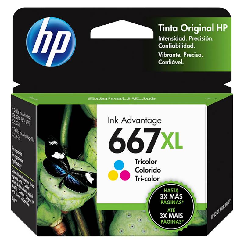 HP - Cartucho HP Original 667 XL Tricolor