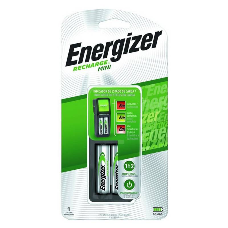 ENERGIZER - Cargador de Pilas Energizer Mini  2 Pilas AA