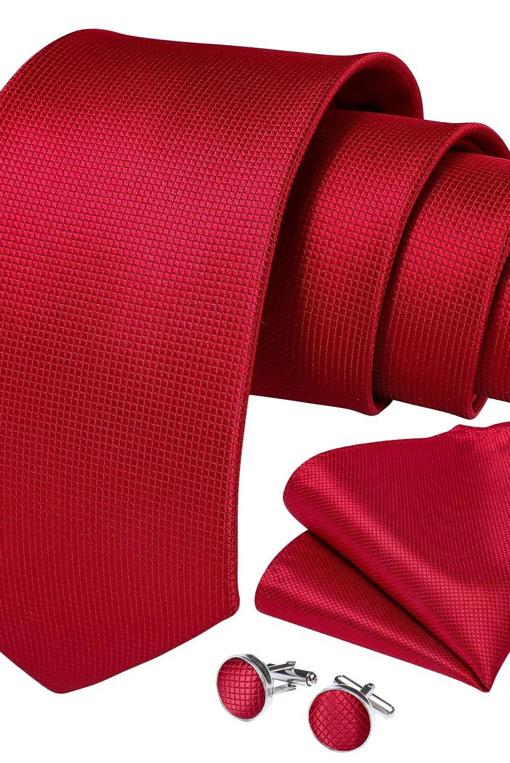 SONEC FASHION - Set Corbata Hombre Paño Colleras. Rojo Classic