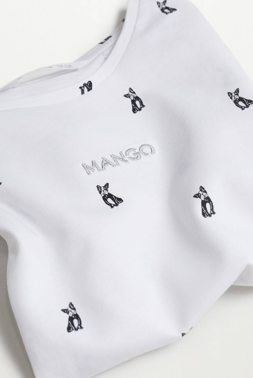 MANGO KIDS - Camiseta Estampada Logo Bordado