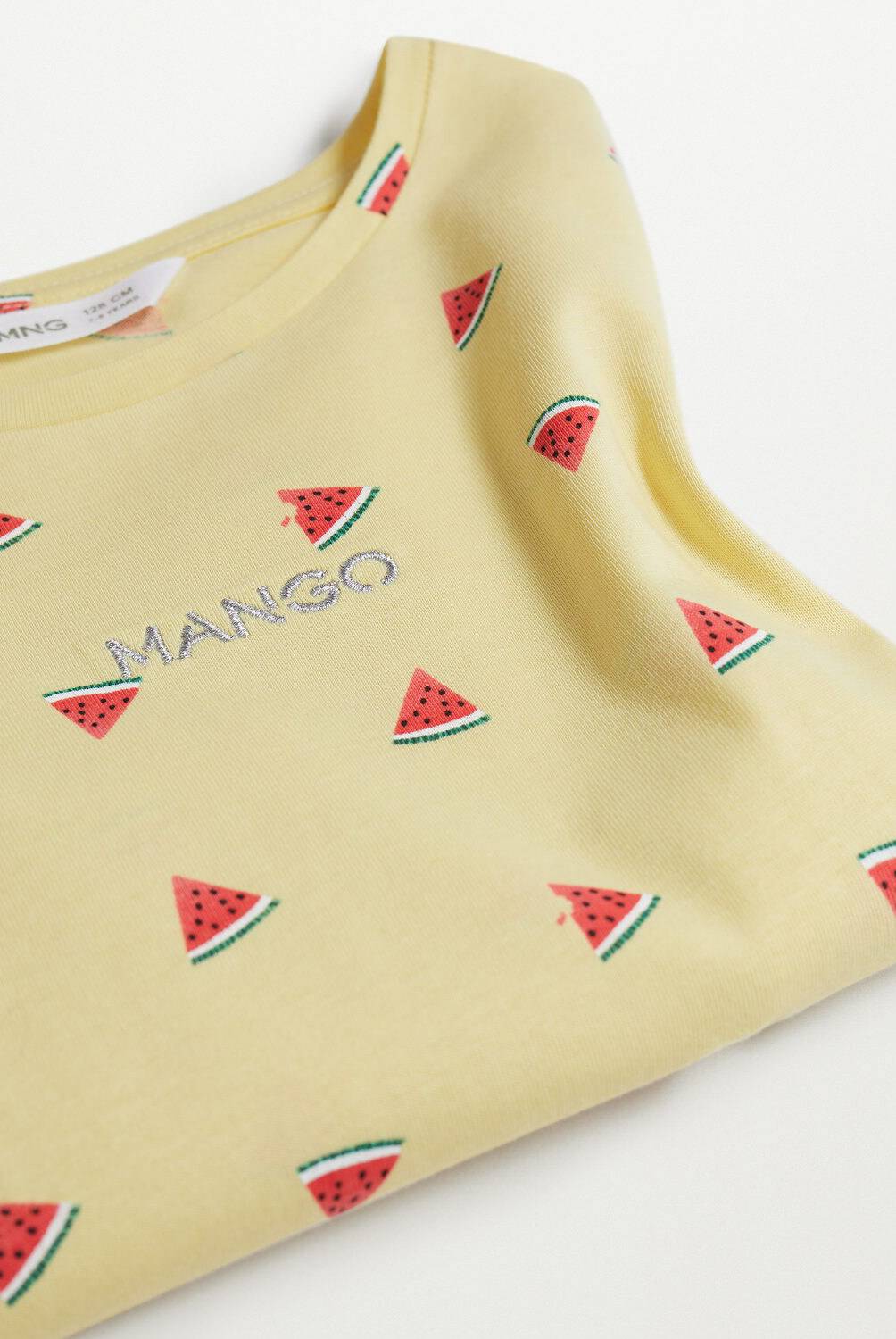 MANGO KIDS - Camiseta Estampada Logo Bordado