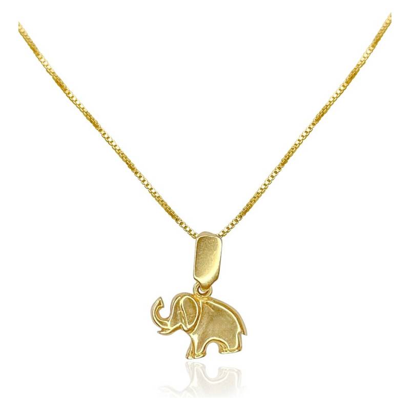 Collar Acero Elefante - 38 + 6 cm - Multi Enamel - Bañado Oro