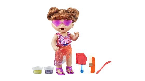 Baby Alive - Muñeca Heladito bajo el sol - Come, hace popó - Muñeca para jugar en el agua - Molde de paleta de helado - Para mayores de 3 años - Pelo castaño