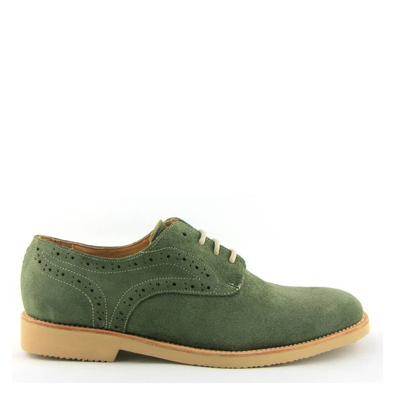 KAROSSO - Zapato Hombre Klasik Casual Verde Olivo