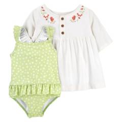 Carters - Conjunto 2 Piezas  Traje De Baño Con Protección Uv 50+ Y Vestido Bebe Niña