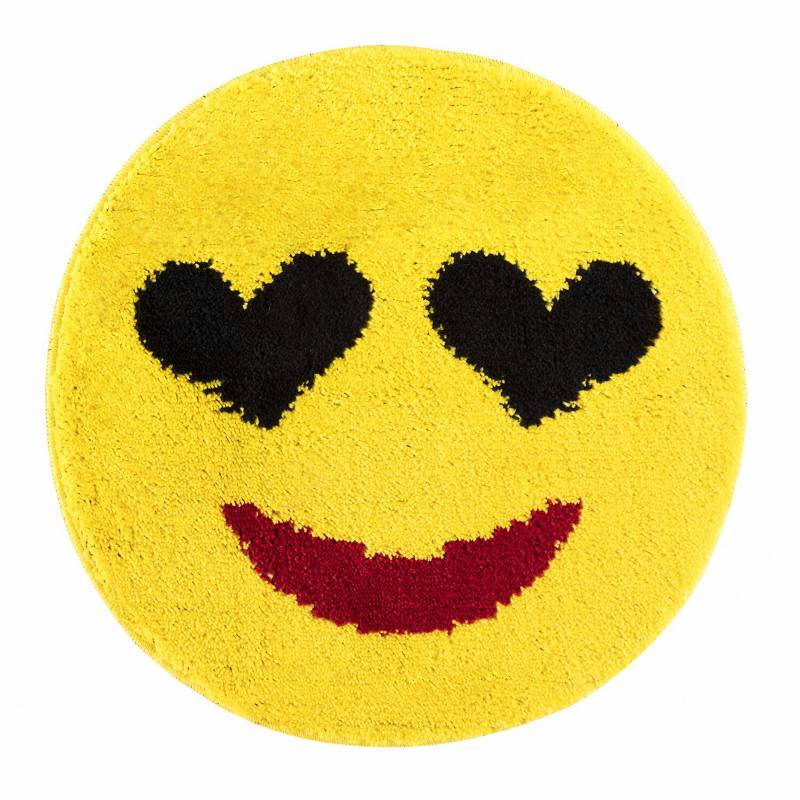MODA ALFOMBRAS - Alfombra Emoji Sonrisa 67 x 67 cm